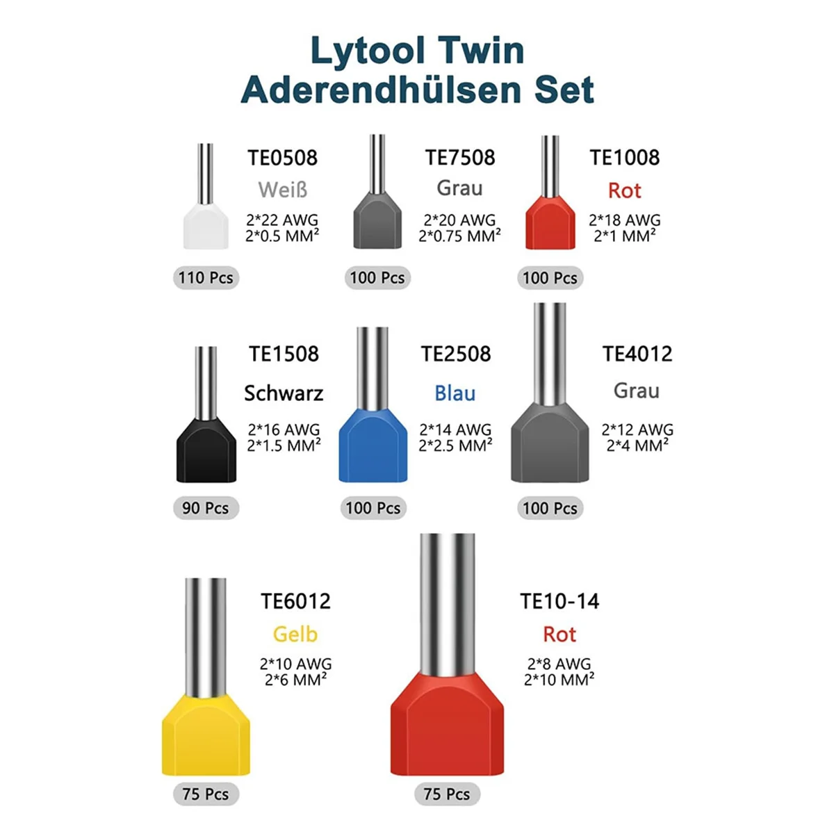 AS97 750 шт., комплект с двумя наконечниками для проводов, наконечники для проводов, обжимной разъем, два наконечника, комплект для извлечения двойных наконечников для шнурков
AS97 750 шт., комплект с двумя наконечниками для проводов, наконечники для проводов, обжимной разъем, два наконечника, комплект для извлечения двойных наконечников для шнурков
