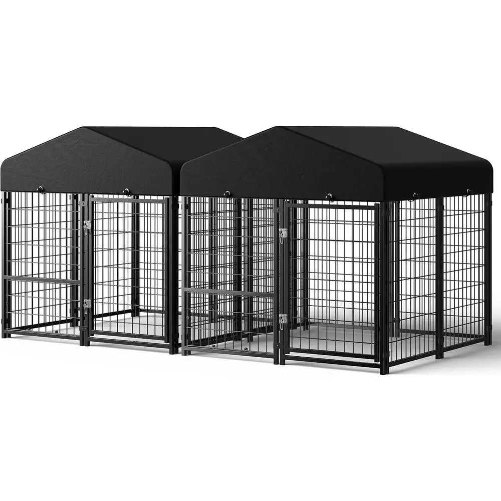 Dog Kennel Outdoor, Outside Dog Kennel with Roof & Removable Doggy Door Allow Connecting Your Dog House, Square Pet Enclosure Do
Dog Kennel Outdoor, Outside Dog Kennel with Roof & Removable Doggy Door Allow Connecting Your Dog House, Square Pet Enclosure Do