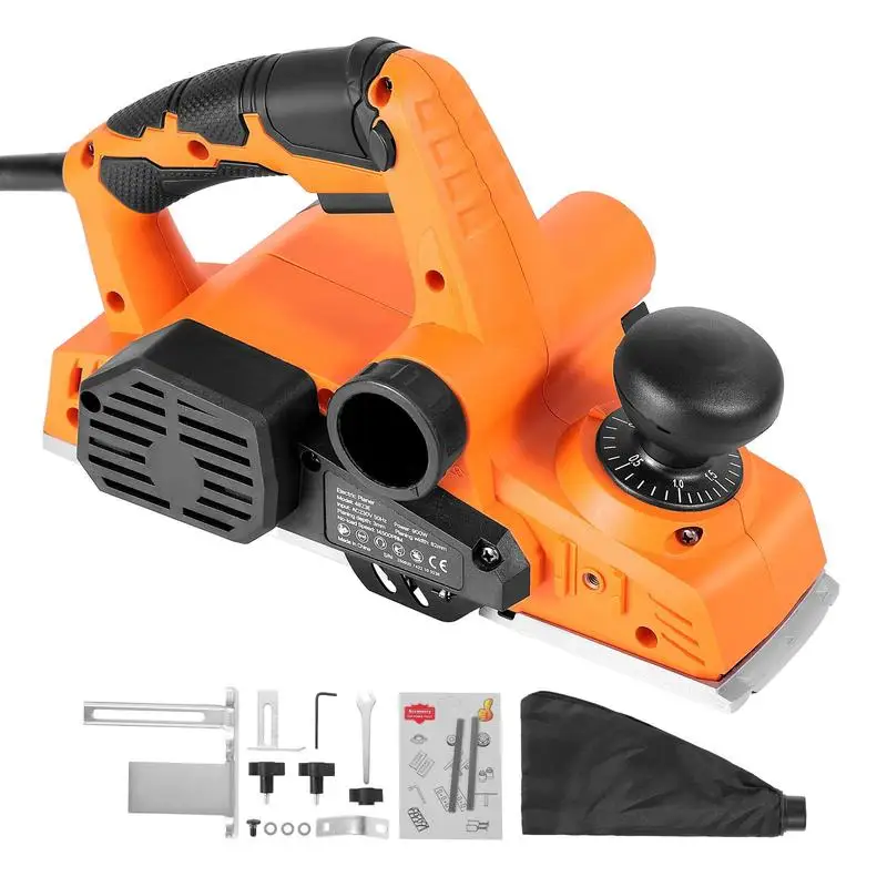 Electric Hand Planer, 3-1/4-Inch Cut Width, 7-Amp 14500 RPM Corded Power Handheld Planer for Wood, with Adjustable Cut Depth, 2 Blades, for Woodworking Wood Chamfer DIY Smooth Finish Carpentry
Electric Hand Planer, 3-1/4-Inch Cut Width, 7-Amp 14500 RPM Corded Power Handheld Planer for Wood, with Adjustable Cut Depth, 2 Blades, for Woodworking Wood Chamfer DIY Smooth Finish Carpentry