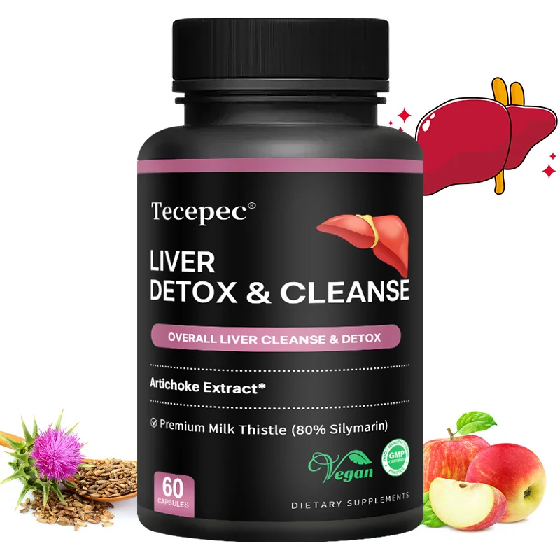 Tecepec Liver Capsules + Milk Thistle Liver Detoxification & Cleansing, Improve Liver Function, Antioxidants, Vegan Supplements
Tecepec Liver Capsules + Milk Thistle Liver Detoxification & Cleansing, Improve Liver Function, Antioxidants, Vegan Supplements