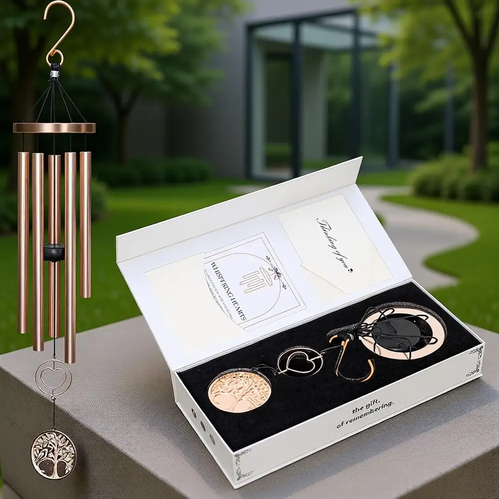 Platinum Rose 30-Inch Wind Chime - Whispering Hearts Collection
Platinum Rose 30-Inch Wind Chime - Whispering Hearts Collection