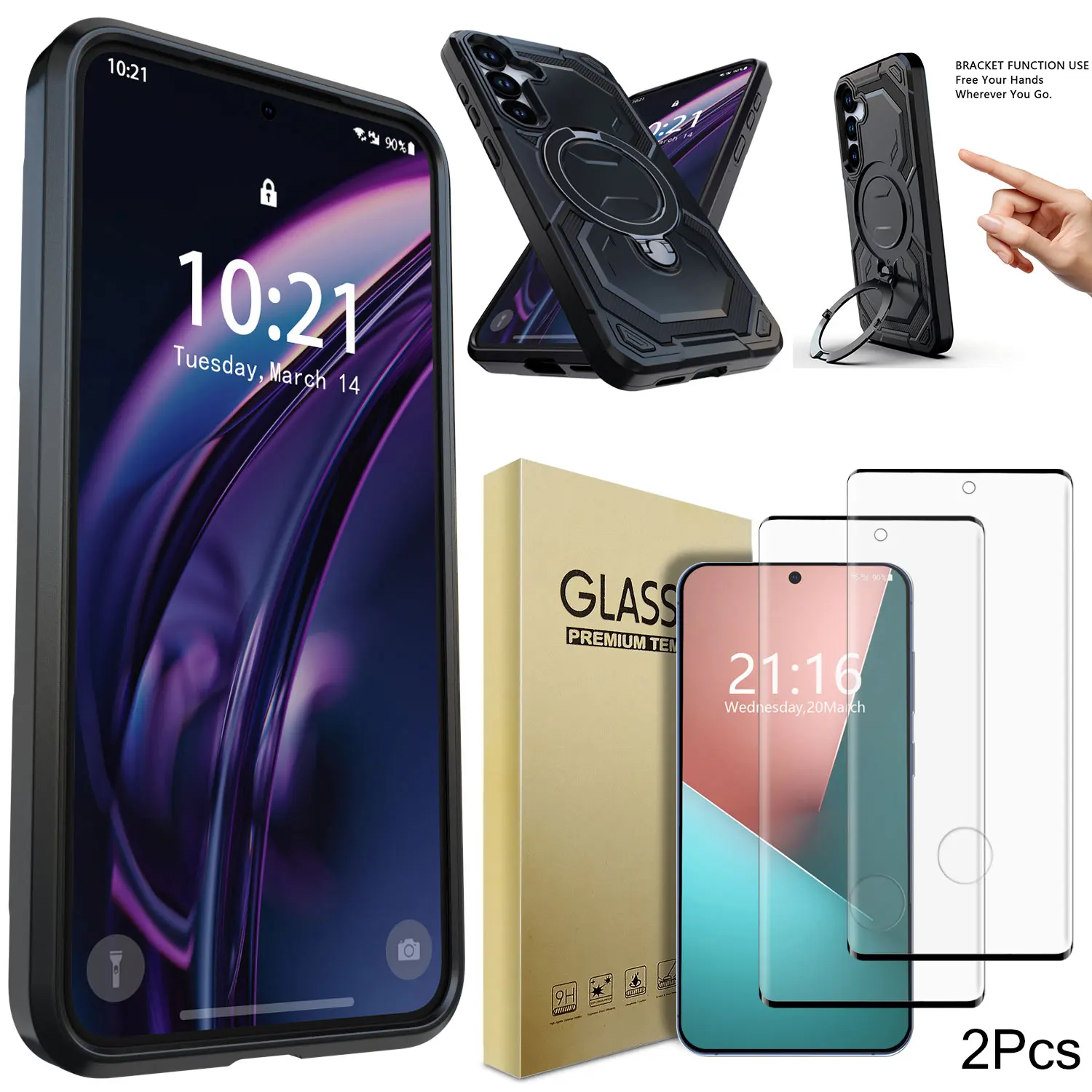 For Samsung For Galaxy S25/S25 Plus/S25 Ultra Ring Stand Holder Case Magnetic Cover +2PCS Clear Tempered Glass Screen Portectors
For Samsung For Galaxy S25/S25 Plus/S25 Ultra Ring Stand Holder Case Magnetic Cover +2PCS Clear Tempered Glass Screen Portectors