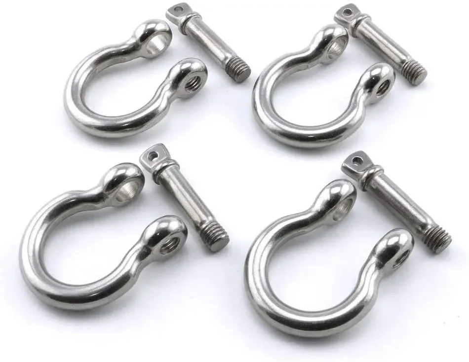 4Pcs 1/4" Stainless Steel Anchor Shackle Heavy Duty Bow Shackle for Lifting Sailing Rigging Chains Wire Rope Camping Survival
4Pcs 1/4" Stainless Steel Anchor Shackle Heavy Duty Bow Shackle for Lifting Sailing Rigging Chains Wire Rope Camping Survival