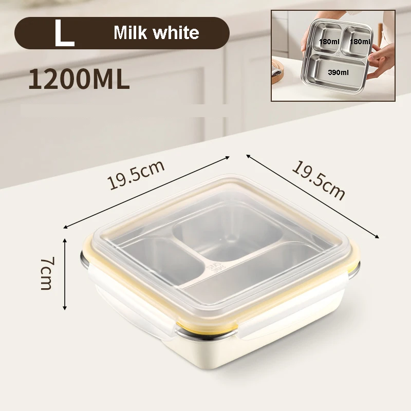 (L 1pc)Divided 304 Stainless Steel Food Containers Food Preservation Lunch Box Leak Proof Stackable Light and Easy Storage
(L 1pc)Divided 304 Stainless Steel Food Containers Food Preservation Lunch Box Leak Proof Stackable Light and Easy Storage