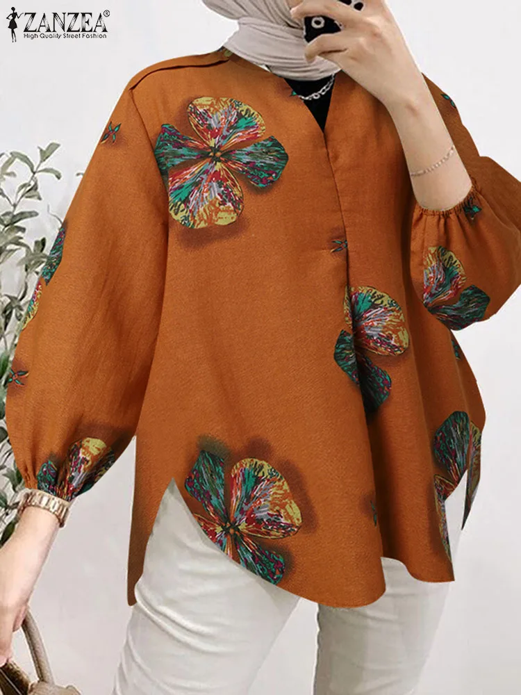Spring Floral Printed Blouse ZANZEA Vintage Women V Neck 3/4 Sleeve Muslim Shirt Bohemian Holiday Tops Casual Islamic Clothing
Spring Floral Printed Blouse ZANZEA Vintage Women V Neck 3/4 Sleeve Muslim Shirt Bohemian Holiday Tops Casual Islamic Clothing