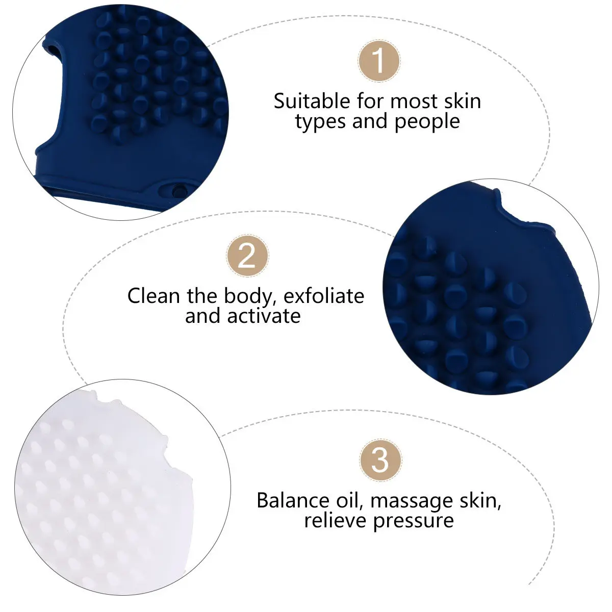2Pcs Silicone Bath Massage Glove Semi Transparent White Dark Blue Soft Body Scrub Brush Exfoliating Skin Cleanser Spa Relaxation
2Pcs Silicone Bath Massage Glove Semi Transparent White Dark Blue Soft Body Scrub Brush Exfoliating Skin Cleanser Spa Relaxation