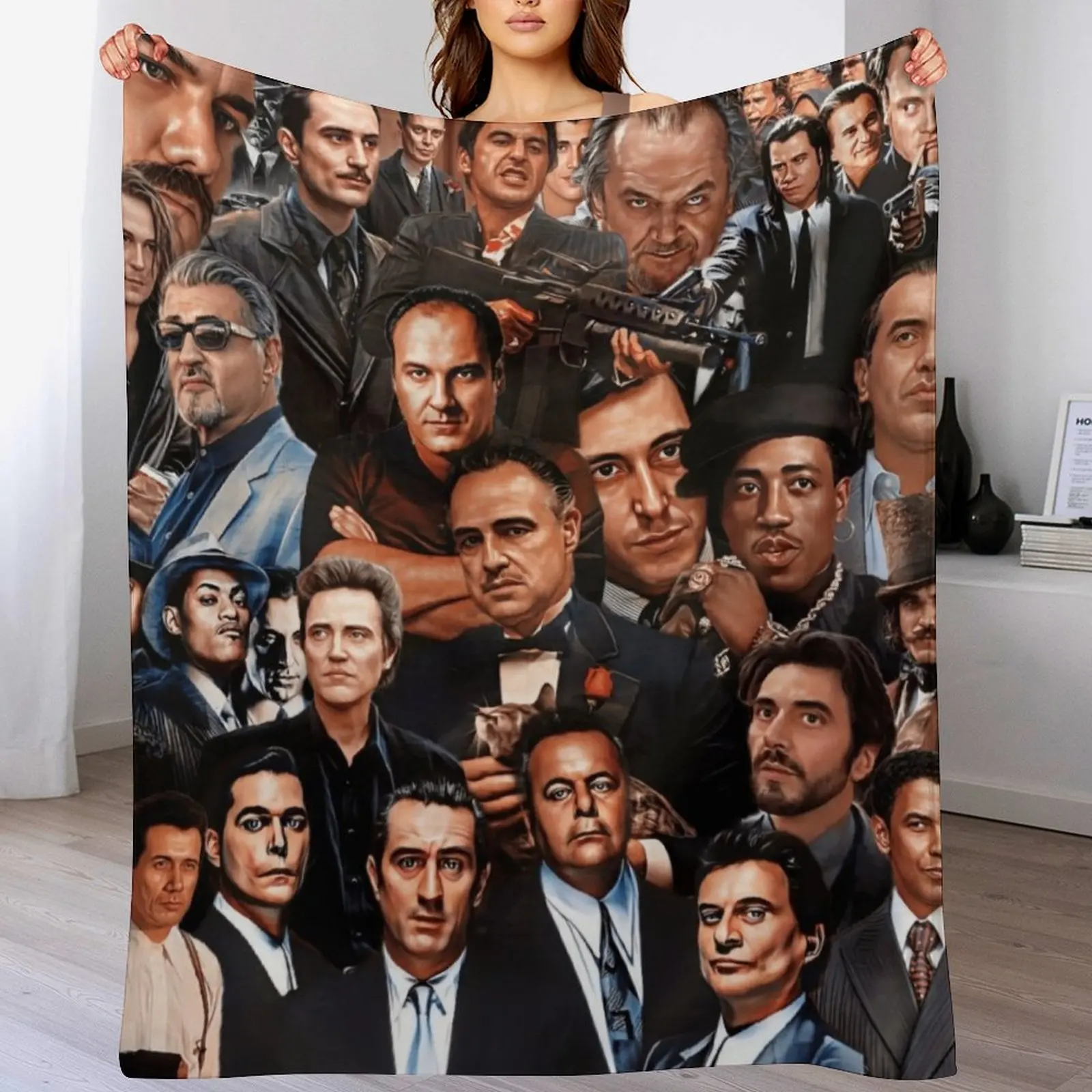 Collage of Gangsters Throw Blanket Fade Resistant Durable Throw Blanket
Collage of Gangsters Throw Blanket Fade Resistant Durable Throw Blanket