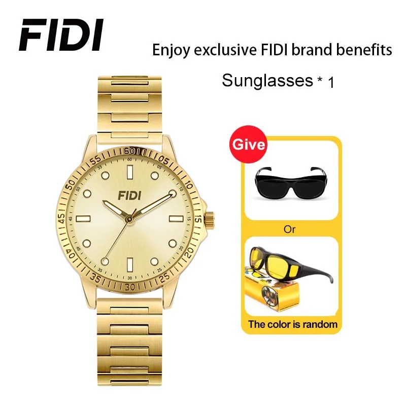 FIDI Fashion Female Quartz Ladies Watches Luxury Gold Wrist Watch for Women Gifts Sunglasses FD119
FIDI Fashion Female Quartz Ladies Watches Luxury Gold Wrist Watch for Women Gifts Sunglasses FD119