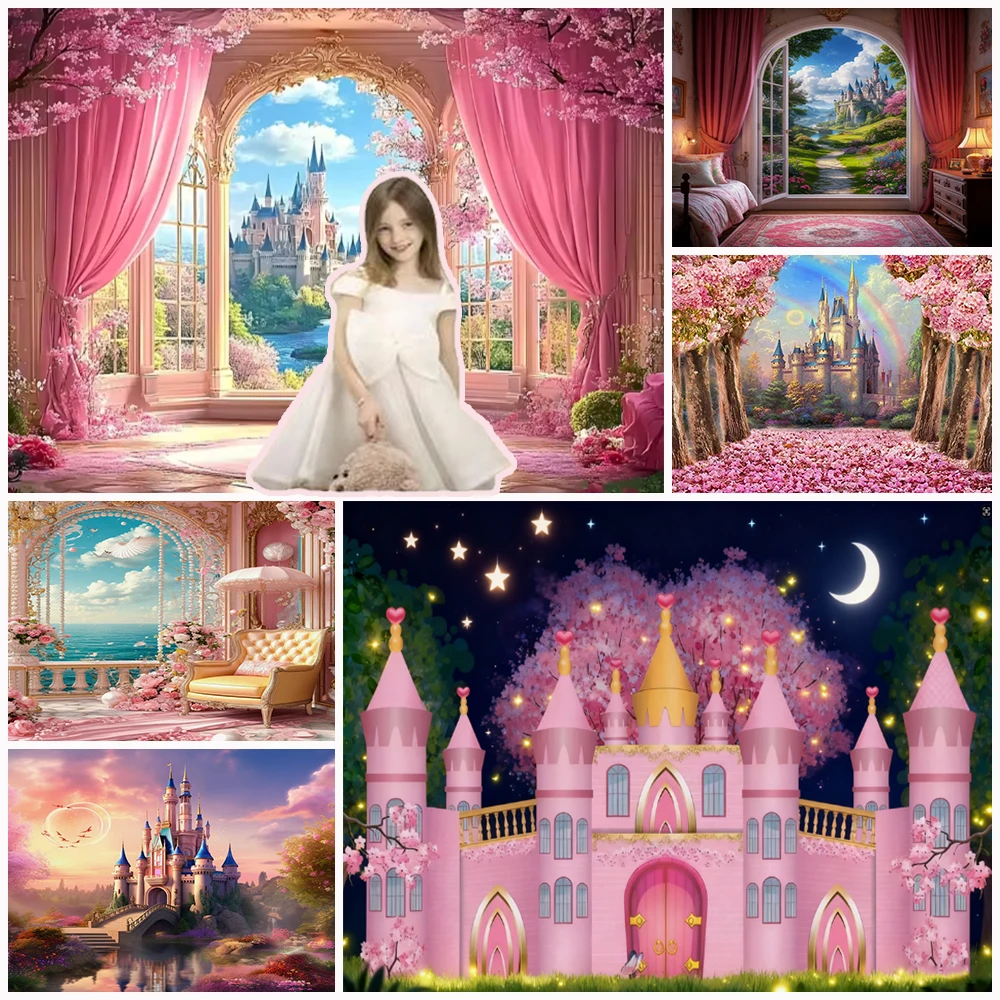 Princess Castle Girl Birthday Party Decoration Background Flower Pink Dreamy Room Photography Backdrop Baby Shower Products Gift
Princess Castle Girl Birthday Party Decoration Background Flower Pink Dreamy Room Photography Backdrop Baby Shower Products Gift