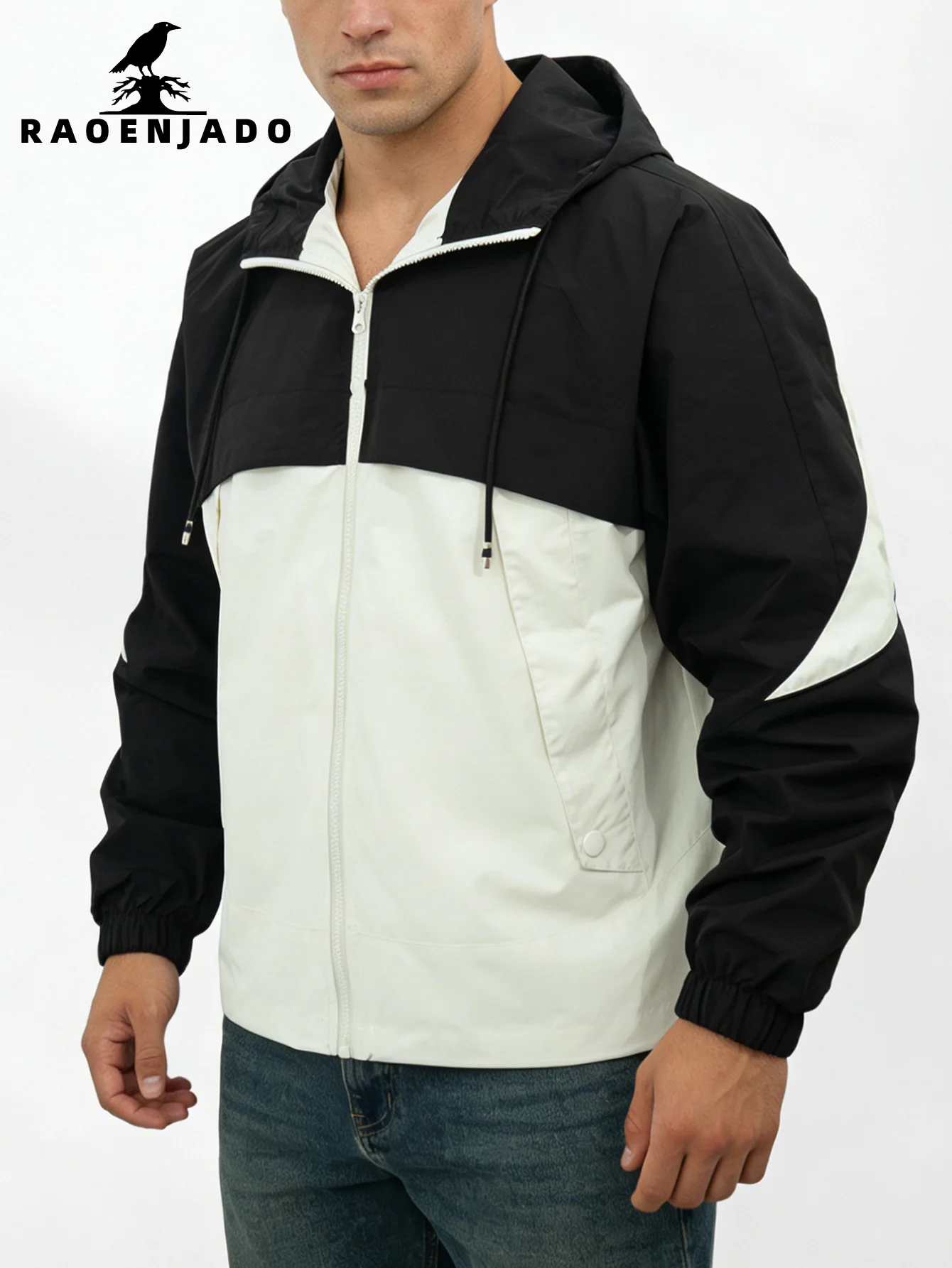 Мужская куртка на молнии с капюшоном. Теплая весенне-осенняя верхняя одежда с полями на шнурке. Повседневное свободное пальто в спортивном стиле с цветными блоками.
Мужская куртка на молнии с капюшоном. Теплая весенне-осенняя верхняя одежда с полями на шнурке. Повседневное свободное пальто в спортивном стиле с цветными блоками.