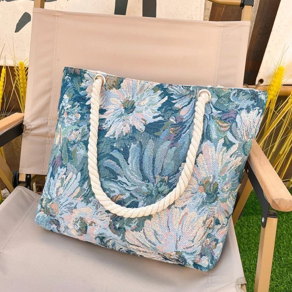 Large Canvas Embroidery Tote Bags for Women, Female Big Blue Handbag with Zipper, Mujer Fabric Shoulder Bag
Large Canvas Embroidery Tote Bags for Women, Female Big Blue Handbag with Zipper, Mujer Fabric Shoulder Bag
