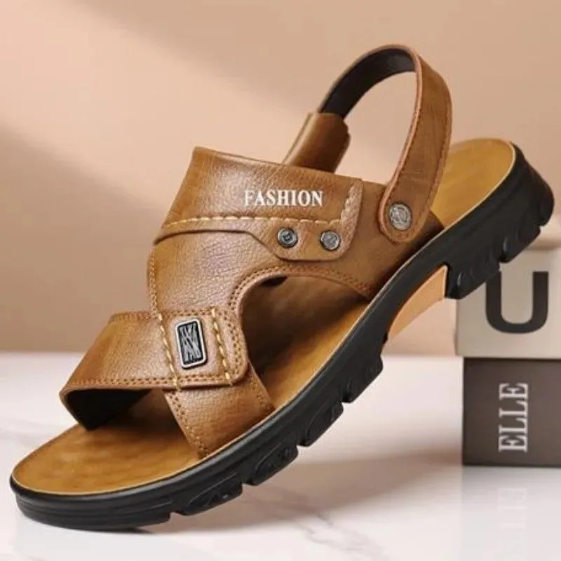 Genuine Leather Men's Sandals Summer Breathable Mens Casual Shoes Flat Sandals Outdoor Leather Roman Sandals for Men Beach Shoes
Genuine Leather Men's Sandals Summer Breathable Mens Casual Shoes Flat Sandals Outdoor Leather Roman Sandals for Men Beach Shoes