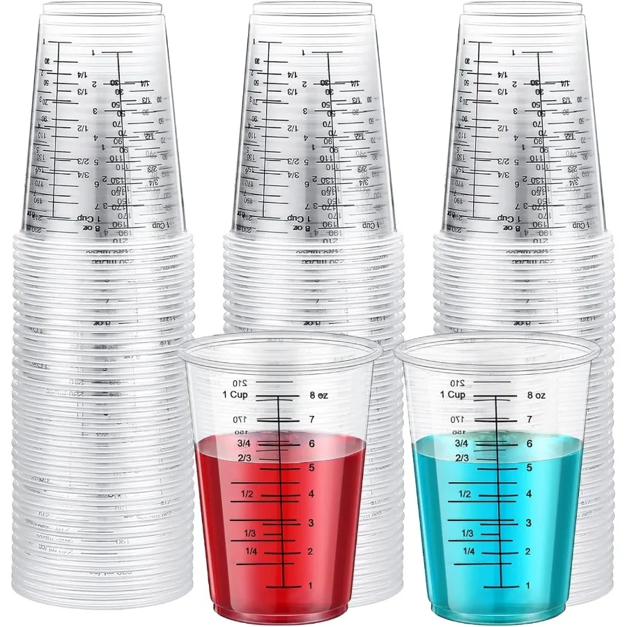 Measuring Cups Plastic 8 oz Disposable Clear Epoxy Cups for Resin Reusable Multipurpose Stain Paint Liquid Mixing Cups for Cng
Measuring Cups Plastic 8 oz Disposable Clear Epoxy Cups for Resin Reusable Multipurpose Stain Paint Liquid Mixing Cups for Cng