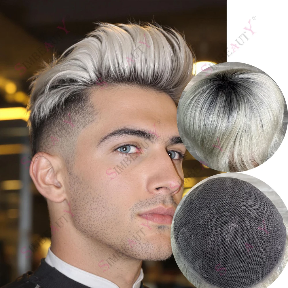 #1BT60 Men's Wigs European Human Hair Toupee for Men Bleached Knots Full Lace System Invisible Full PU Base Male Hair Prosthesis
#1BT60 Men's Wigs European Human Hair Toupee for Men Bleached Knots Full Lace System Invisible Full PU Base Male Hair Prosthesis