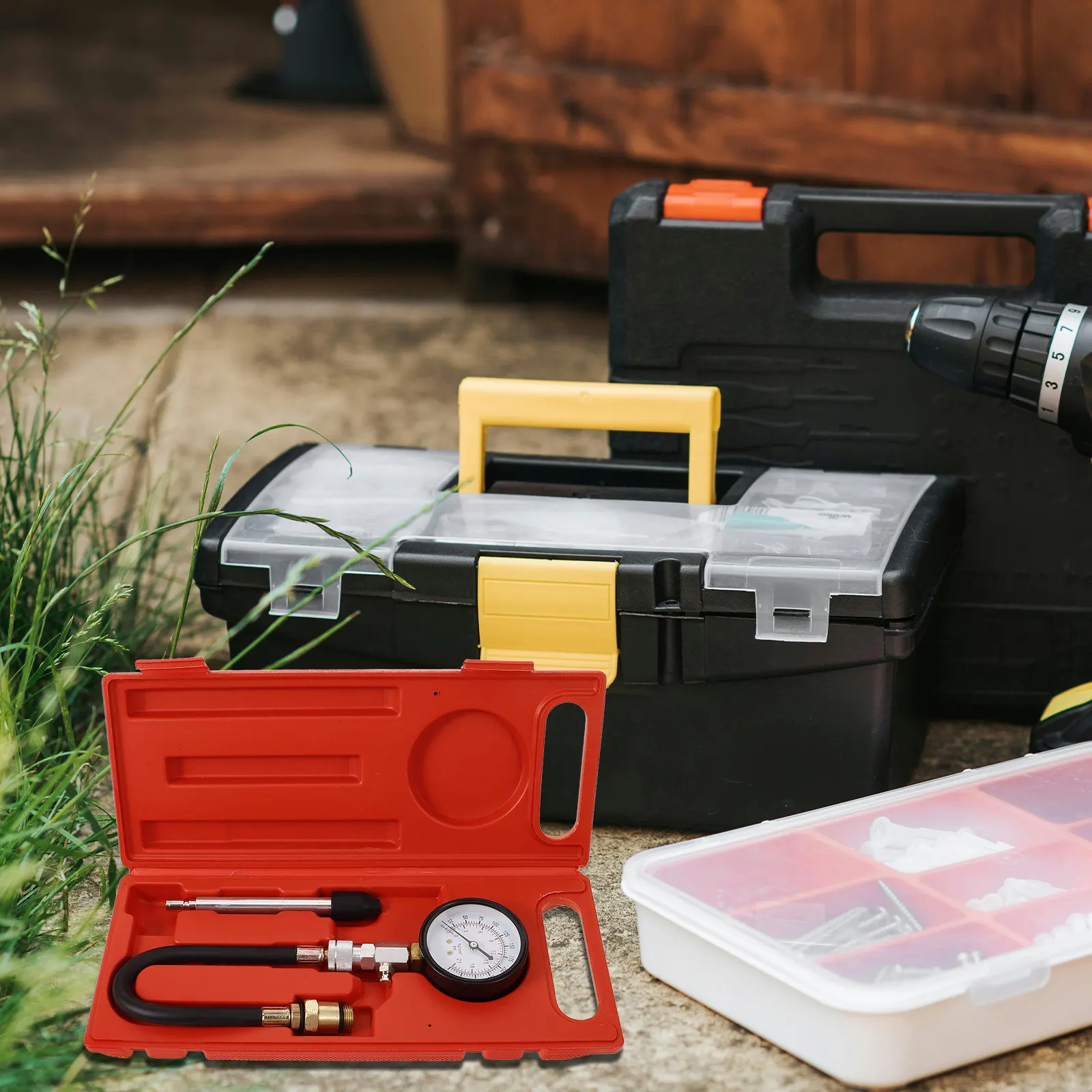 Набор для проверки компрессии цилиндров, измеритель давления в двигателе, инструмент для ремонта и диагностики малогабаритных автомобильных двигателей
Набор для проверки компрессии цилиндров, измеритель давления в двигателе, инструмент для ремонта и диагностики малогабаритных автомобильных двигателей