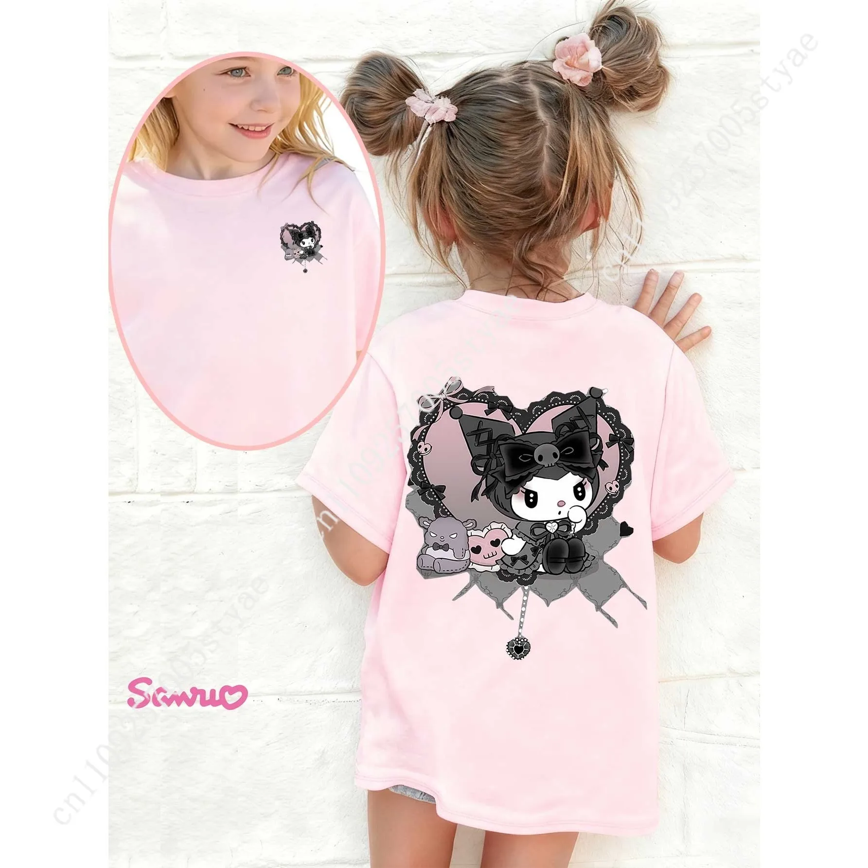 100% Cotton Sanrio Round Neck T-Shirt Kuromi Gothic Style Heart Pendant Print Short Sleeve Top for Casual Fashion Shirt Soft
100% Cotton Sanrio Round Neck T-Shirt Kuromi Gothic Style Heart Pendant Print Short Sleeve Top for Casual Fashion Shirt Soft