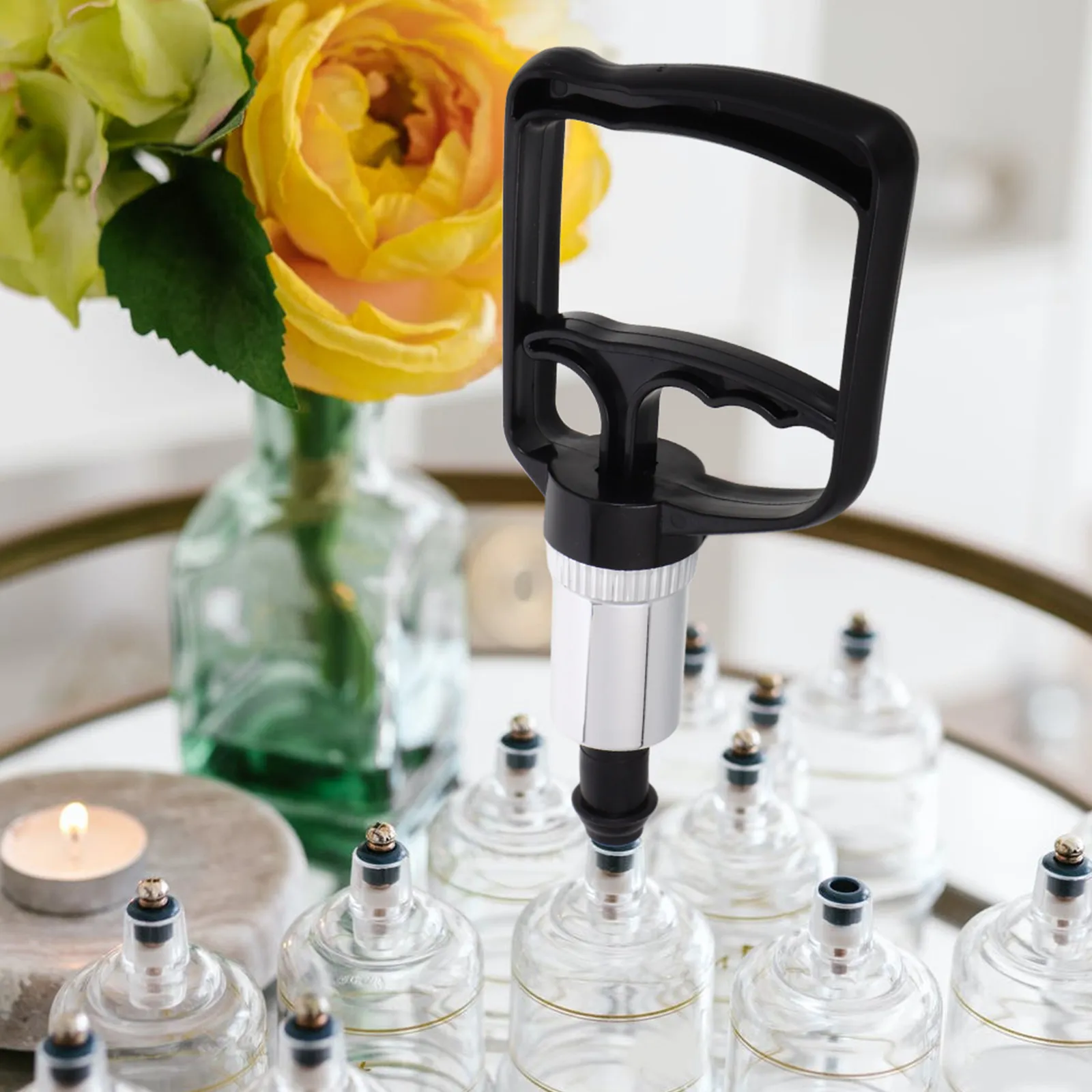 Hand Vacuum Pump Cupping Handle Universal Replacement Body Cupping Equipment Manual Suction Vacuum Massage Tool for Home Salon
Hand Vacuum Pump Cupping Handle Universal Replacement Body Cupping Equipment Manual Suction Vacuum Massage Tool for Home Salon