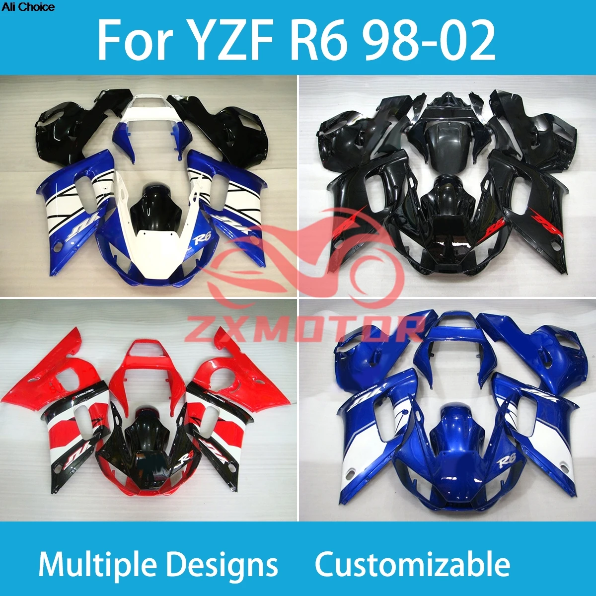 YZF R6 98 99 00 01 02 Rebuild Fairing Kit for Yamaha YZF R6 1998 1999 2000 2001 2002 Free Customization Fairings Panel Set
YZF R6 98 99 00 01 02 Rebuild Fairing Kit for Yamaha YZF R6 1998 1999 2000 2001 2002 Free Customization Fairings Panel Set