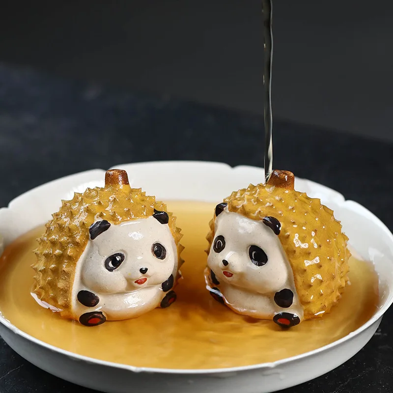 Purple Sand Tea Pet Durian Panda Ornaments Hand-made Fruit Tea Can Be Used To Raise Cute Tea Pet
Purple Sand Tea Pet Durian Panda Ornaments Hand-made Fruit Tea Can Be Used To Raise Cute Tea Pet