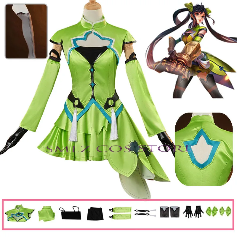 Lady Sun Cosplay Game Honor Costume Woman Green Dress Full Set Uniform King Role Play Halloween Carnival Party Lady Sun Outfit
Lady Sun Cosplay Game Honor Costume Woman Green Dress Full Set Uniform King Role Play Halloween Carnival Party Lady Sun Outfit