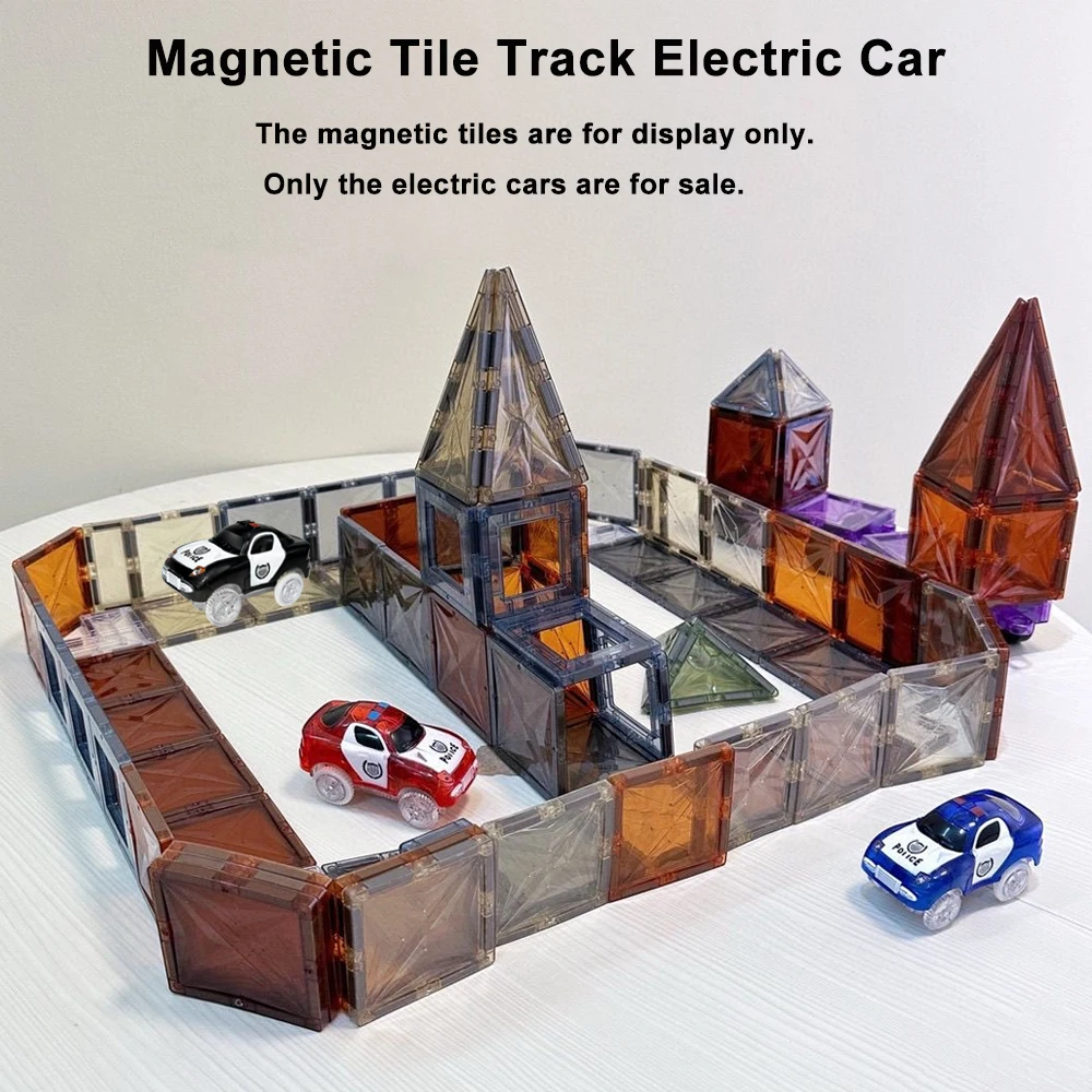 Track Car Special Magnetic Building blocks Tiles Accessories, Electric Glowing Vehicle Set with Jeep Police Car Children's Toys
Track Car Special Magnetic Building blocks Tiles Accessories, Electric Glowing Vehicle Set with Jeep Police Car Children's Toys