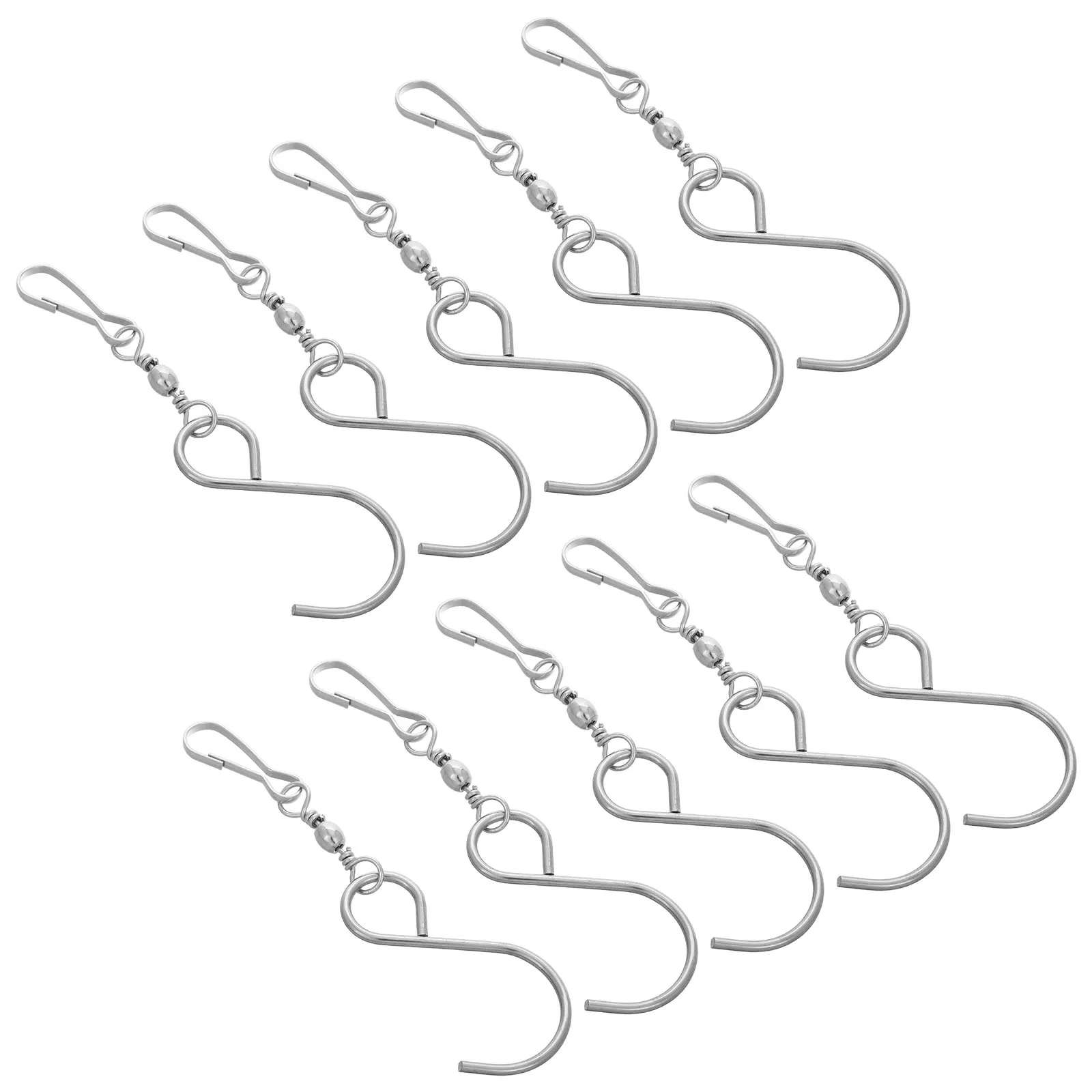 10 Pcs Hook Clip Replacement Spinner Outdoor Economical Hooks Stainless Steel Bird Feeder Swivel Flower Pot 
10 Pcs Hook Clip Replacement Spinner Outdoor Economical Hooks Stainless Steel Bird Feeder Swivel Flower Pot