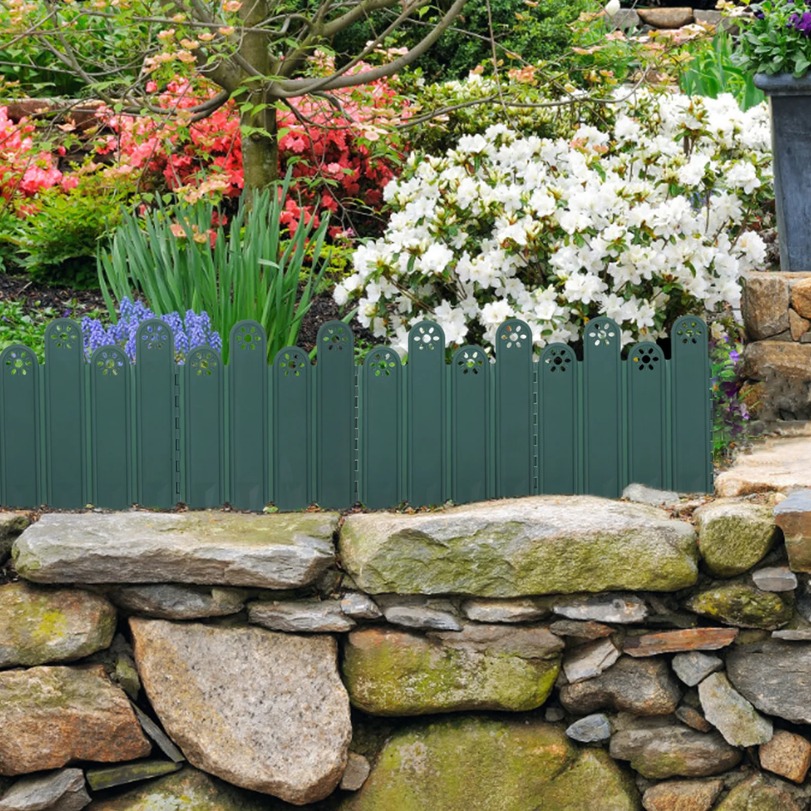 5Pcs Outdoor Decorative Plastic Garden Fence Border Edging Lawn Divider Easy Install Landscape Edging for Pathways
5Pcs Outdoor Decorative Plastic Garden Fence Border Edging Lawn Divider Easy Install Landscape Edging for Pathways