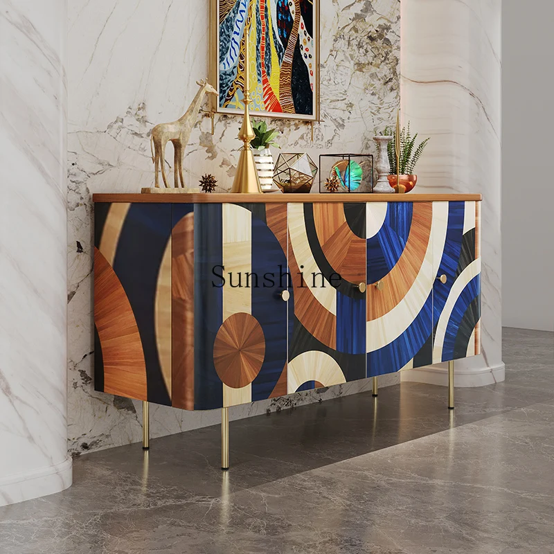 Italian light luxury wall integrated locker high-end villa parquet decoration porch cabinet
Italian light luxury wall integrated locker high-end villa parquet decoration porch cabinet