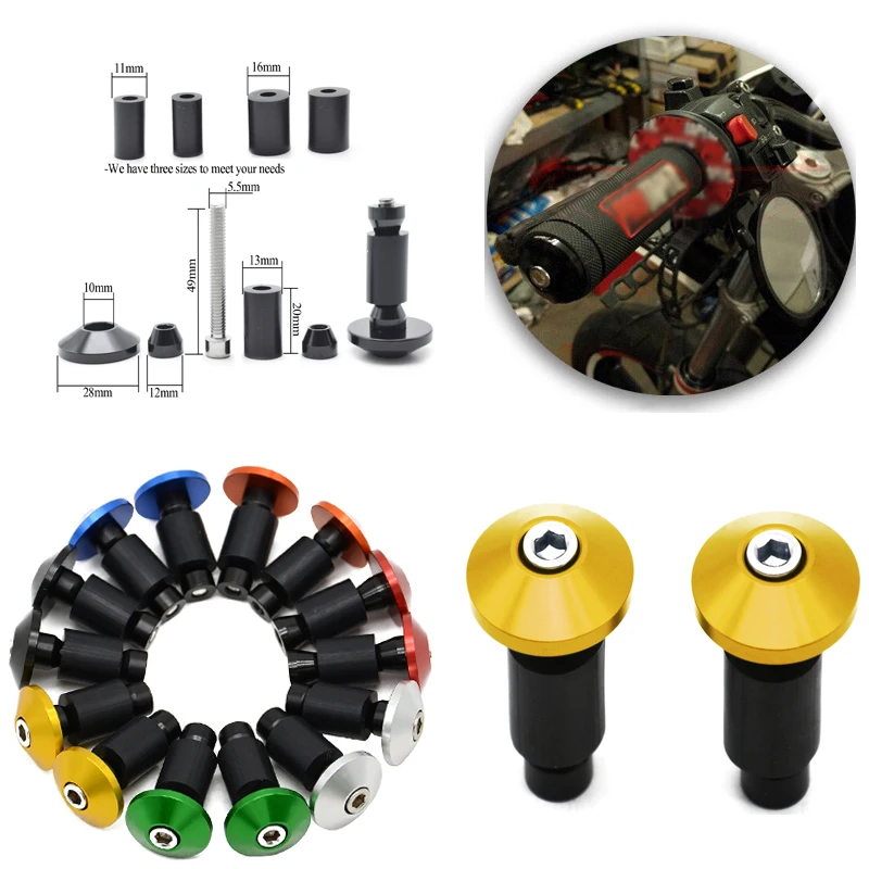 Universal 7/8" 22mm CNC Aluminum motorcycle handlebar ends handle bar Grip End tips caps for YAMAHA For HONDA for for SUZUKI
Universal 7/8" 22mm CNC Aluminum motorcycle handlebar ends handle bar Grip End tips caps for YAMAHA For HONDA for for SUZUKI