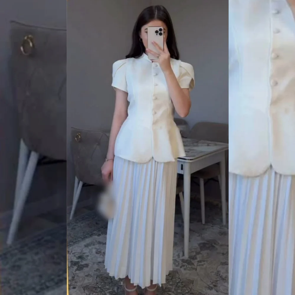 Customized Chinese Style Jersey Button Pleat A-line High Collar Midi Dresses Bespoke Occasion Intricate
Customized Chinese Style Jersey Button Pleat A-line High Collar Midi Dresses Bespoke Occasion Intricate