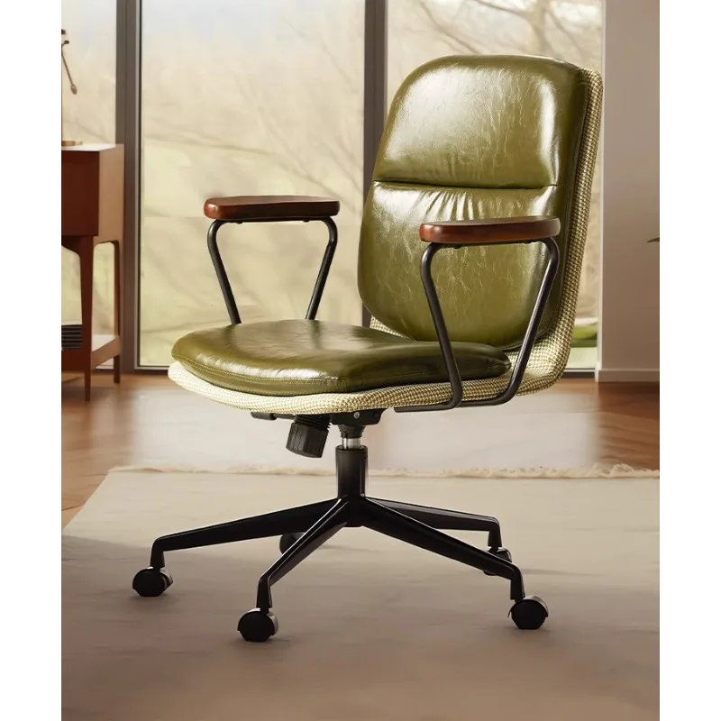 Leather chair Home computer chair Comfortable sedentary office chair seat Study bedroom Vintage lift swivel chair backrest
Leather chair Home computer chair Comfortable sedentary office chair seat Study bedroom Vintage lift swivel chair backrest
