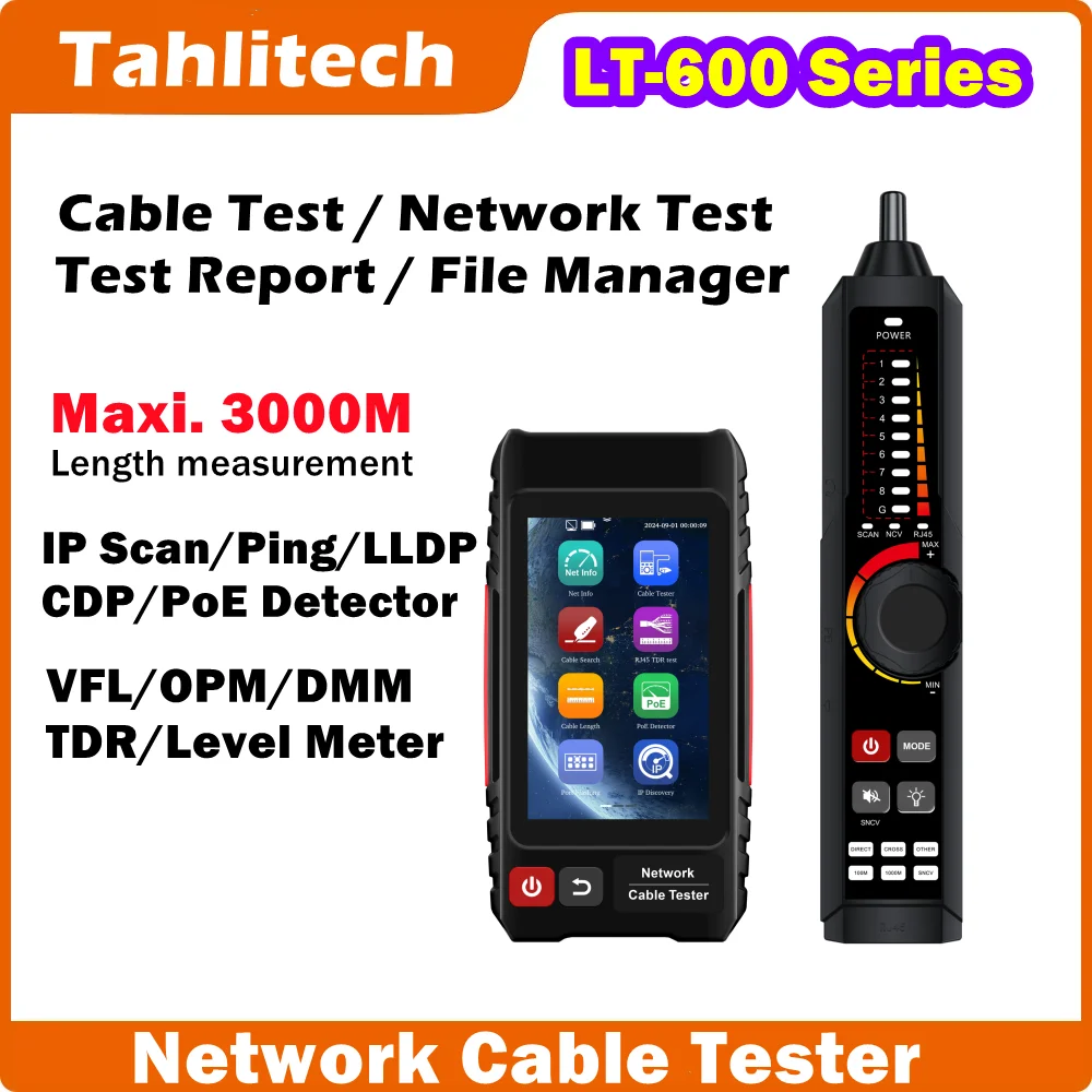 Tahlitech Network Cable Tester RJ45 Tester Cable Tracker LAN Tester Network Tool Kit UTP Cable Tester PoE Tester Cable Locator
Tahlitech Network Cable Tester RJ45 Tester Cable Tracker LAN Tester Network Tool Kit UTP Cable Tester PoE Tester Cable Locator