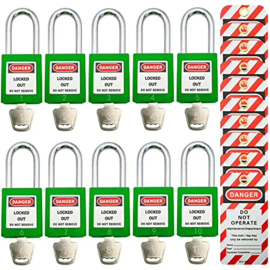 Lockout Tagout Locks, Safety Padlocks, Loto Keyed Differently Lock Out Tag Out Device Plastic with Lockout TagOut Tags
Lockout Tagout Locks, Safety Padlocks, Loto Keyed Differently Lock Out Tag Out Device Plastic with Lockout TagOut Tags