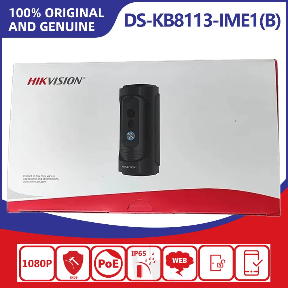Hikvision DS-KB8113-IME1(B) 2MP POE IP Video Door Phone Vandal-Resistant Door Station IP65 IK09 IR Night Vision Intercom System
Hikvision DS-KB8113-IME1(B) 2MP POE IP Video Door Phone Vandal-Resistant Door Station IP65 IK09 IR Night Vision Intercom System