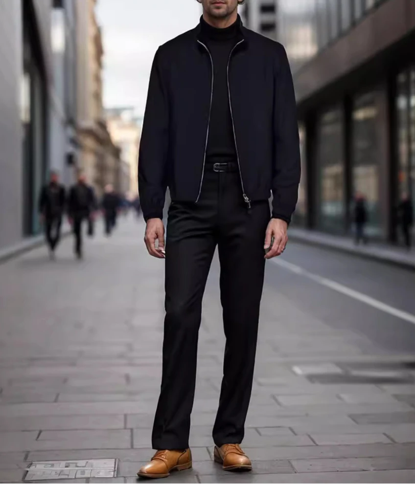 2026 Spring and Autumn Men's Jacket Zip Solid Color Lapel Jacket Casual Commuter
2026 Spring and Autumn Men's Jacket Zip Solid Color Lapel Jacket Casual Commuter