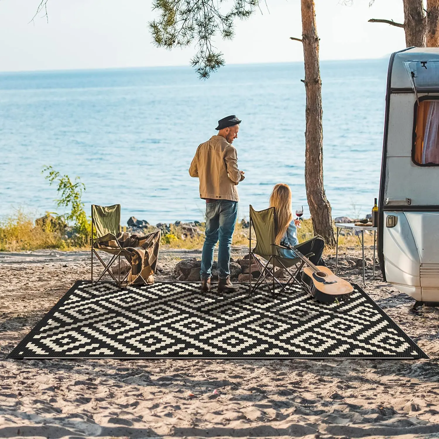 VIKAMA Outdoor Carpet, Geometric Line Living Room And Bedroom Floor Mat, Foldable Terrace, Rv Picnic Carpet, Home Decoration
VIKAMA Outdoor Carpet, Geometric Line Living Room And Bedroom Floor Mat, Foldable Terrace, Rv Picnic Carpet, Home Decoration