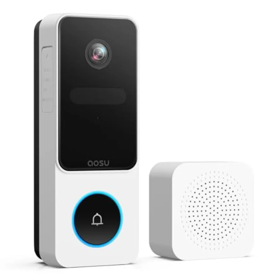 Doorbell Camera Wireless- Head-to-Toe View, 2.4GHz WiFi Video Doorbell with Chime, Support Local Storage, Smart Human Detection
Doorbell Camera Wireless- Head-to-Toe View, 2.4GHz WiFi Video Doorbell with Chime, Support Local Storage, Smart Human Detection