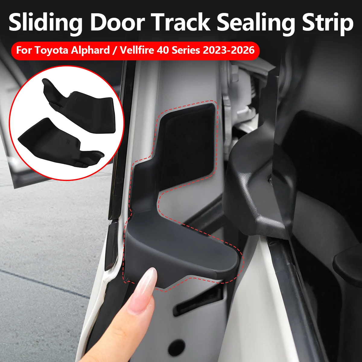 For Toyota Alphard Vellfire 40 Series Lexus LM 2023+ Sliding Door Track Gap Sealing Cover Noise Reduction Dustproof 2PCS
For Toyota Alphard Vellfire 40 Series Lexus LM 2023+ Sliding Door Track Gap Sealing Cover Noise Reduction Dustproof 2PCS