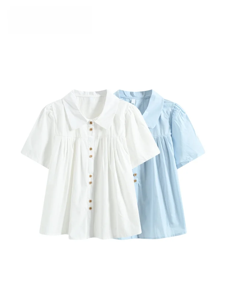 Fashionable Short Sleeve Shirt for plus Size Women Spring Summer Casual Comfortable Cotton Top Stylish Versatile Design
Fashionable Short Sleeve Shirt for plus Size Women Spring Summer Casual Comfortable Cotton Top Stylish Versatile Design