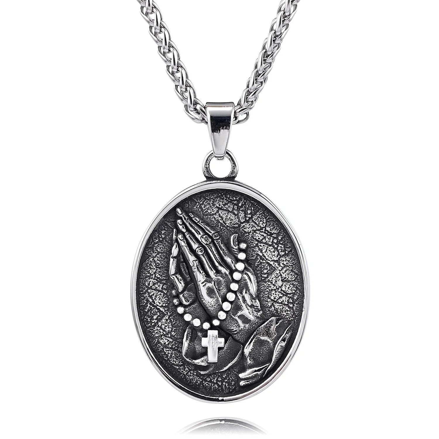 Vintage Personalized Prayer Hand Cross Stainless Steel Pendant Fashion Men's Necklace Jewelry
Vintage Personalized Prayer Hand Cross Stainless Steel Pendant Fashion Men's Necklace Jewelry