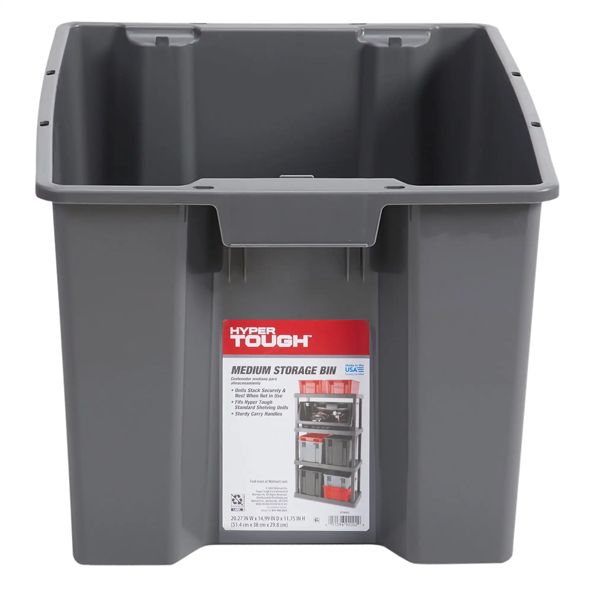Gray Plastic Storage Bin for Organizing, Stackable & Space-Saving
Gray Plastic Storage Bin for Organizing, Stackable & Space-Saving