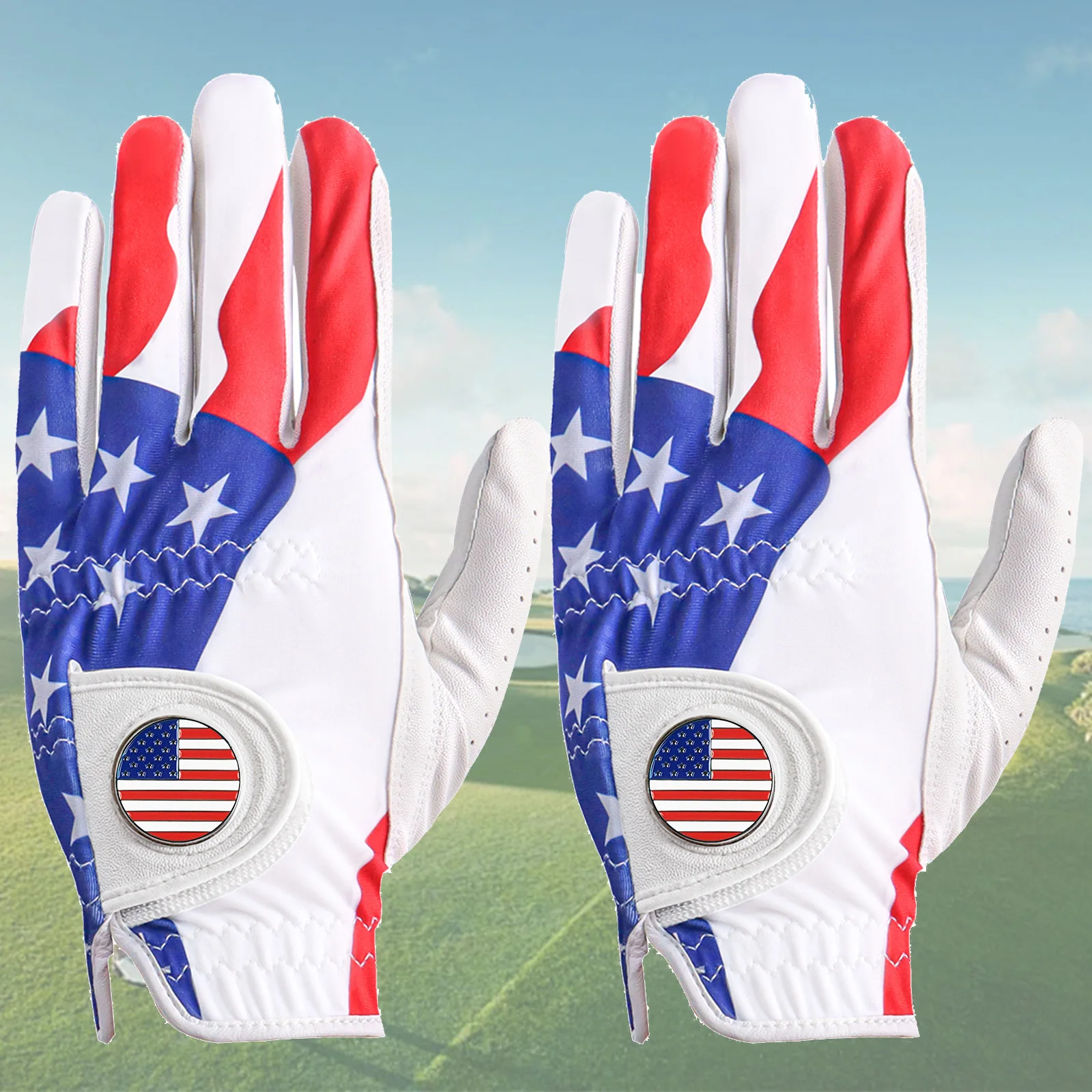 Golf Gloves Men Right Handed Golfer Left Hand with Ball Marker 2 Pack Leather Breathable Weathersof Grip Size Medium ML Large XL
Golf Gloves Men Right Handed Golfer Left Hand with Ball Marker 2 Pack Leather Breathable Weathersof Grip Size Medium ML Large XL