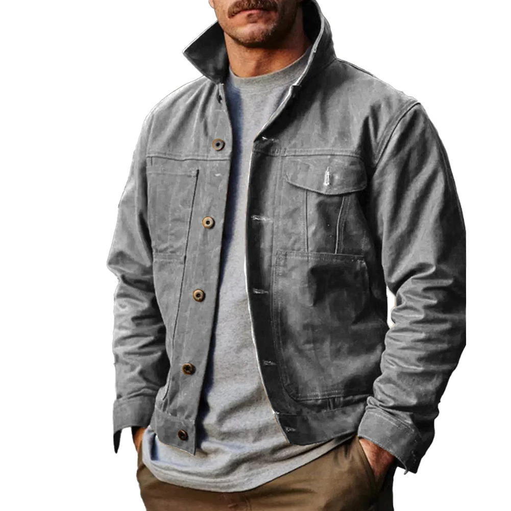 Winter Fashion Mens Jacket Retro Lapel Jacket For Men Clothing Streetwear Outerwear Long Sleeve Style Polyester Fabric
Winter Fashion Mens Jacket Retro Lapel Jacket For Men Clothing Streetwear Outerwear Long Sleeve Style Polyester Fabric