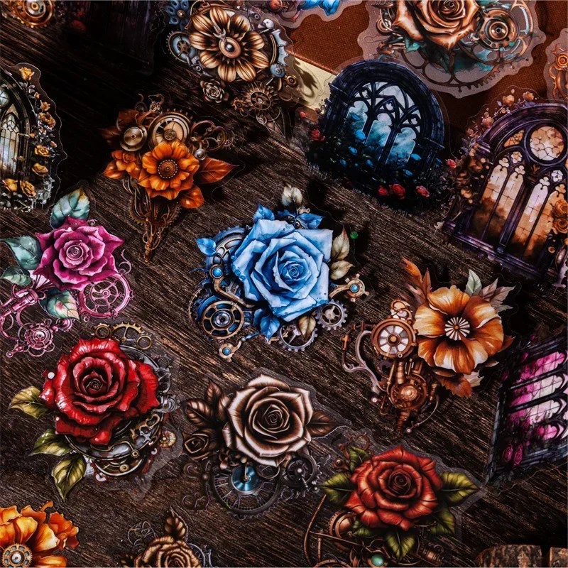 12Pcs Retro PET Sticker Pack Nightmare Flower Supplies Mechanical Flowers Handbook Decoration Scrapbook Stationery 13*9CM
12Pcs Retro PET Sticker Pack Nightmare Flower Supplies Mechanical Flowers Handbook Decoration Scrapbook Stationery 13*9CM