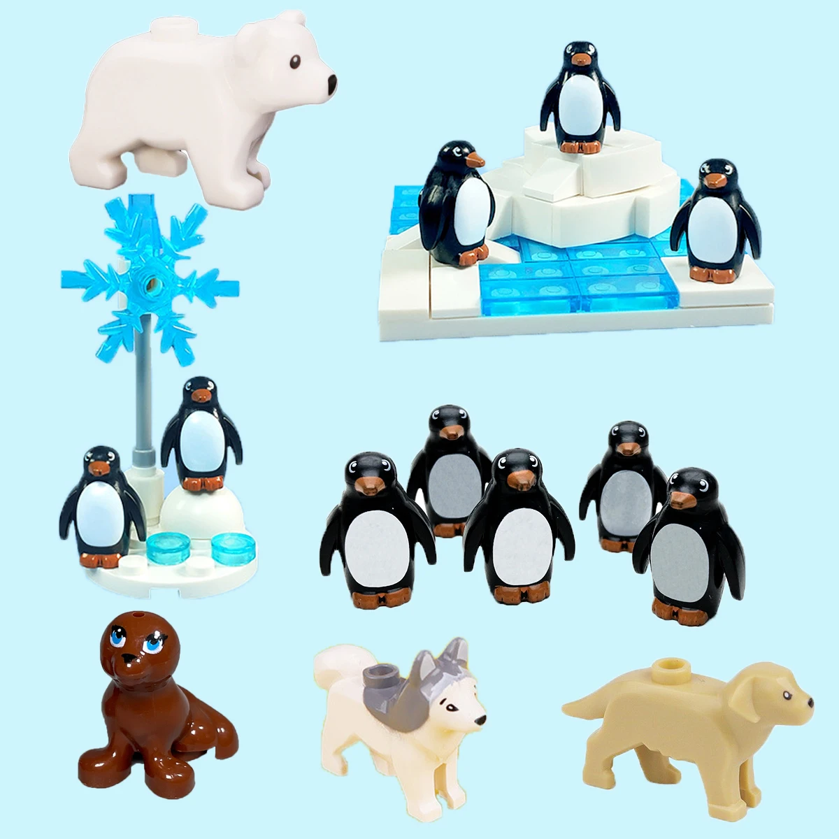 Penguin Building Blocks Set - MOC Glacier Animal Toys DIY Creative Bricks, Mini Snowflake Penguin Arctic World Playset
Penguin Building Blocks Set - MOC Glacier Animal Toys DIY Creative Bricks, Mini Snowflake Penguin Arctic World Playset