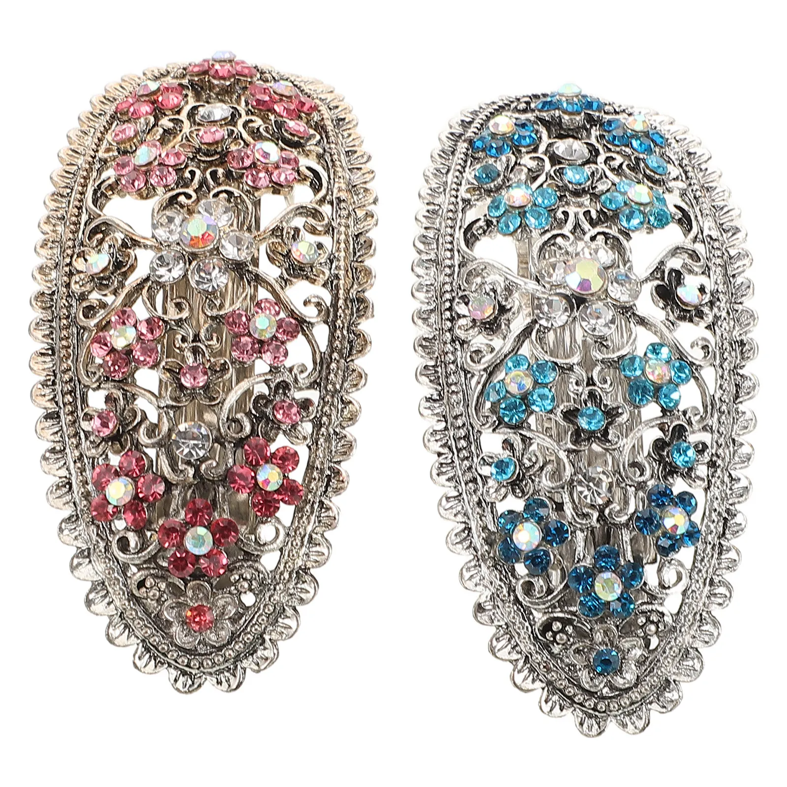 2Pcs French Barrettes for Women Retro Hair Clips with Spring Mechanism Dual Color Decorative Hair Clips for Casual Or Formal
2Pcs French Barrettes for Women Retro Hair Clips with Spring Mechanism Dual Color Decorative Hair Clips for Casual Or Formal