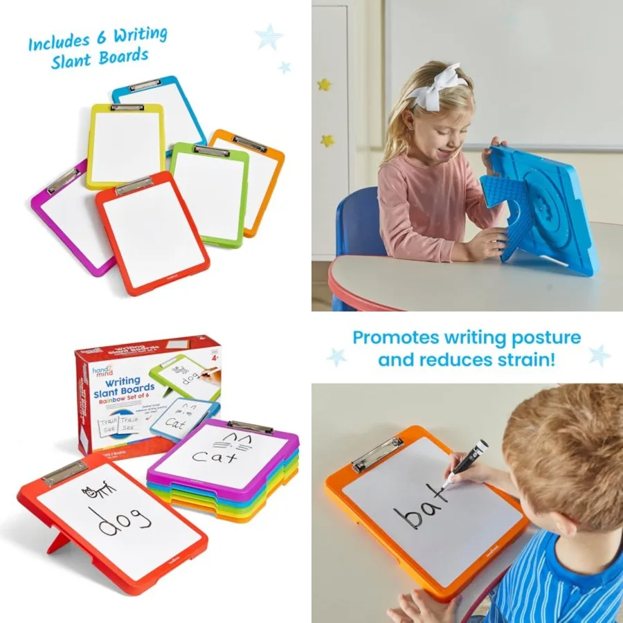 Rainbow Writing Slant Boards, Desktop Whiteboard Clipboards, Reusable Handwriting Practice for,Learn to Write Letters, Classroo
Rainbow Writing Slant Boards, Desktop Whiteboard Clipboards, Reusable Handwriting Practice for,Learn to Write Letters, Classroo