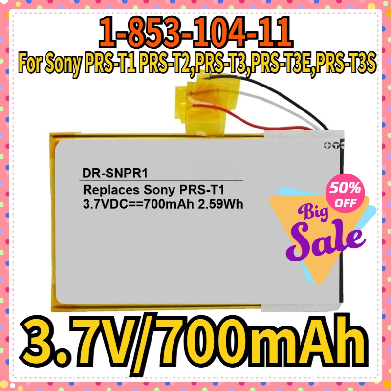 E-book and E-reader Battery 3.7V/700mAh 1-853-104-11,LIS1476,LIS1476MHPPC(SY6) for Sony PRS-T1 PRS-T2,PRS-T3,PRS-T3E,PRS-T3S
E-book and E-reader Battery 3.7V/700mAh 1-853-104-11,LIS1476,LIS1476MHPPC(SY6) for Sony PRS-T1 PRS-T2,PRS-T3,PRS-T3E,PRS-T3S