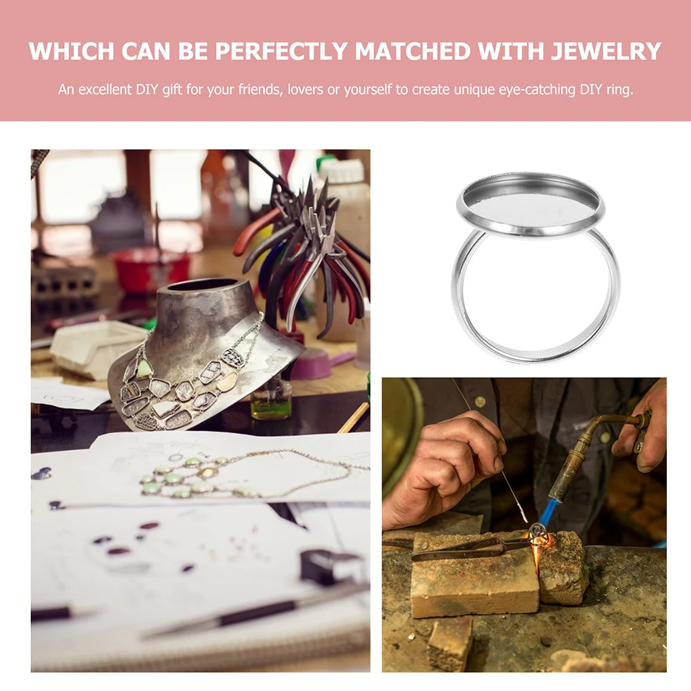 20 Pcs Steel Ring Base Compact Ring Holder Flat DIY Adjustable Jewelry Tray Setting Making Findings High Quality
20 Pcs Steel Ring Base Compact Ring Holder Flat DIY Adjustable Jewelry Tray Setting Making Findings High Quality