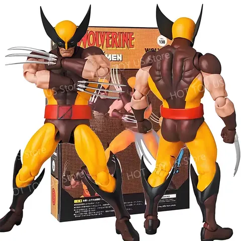 Ct brinquedos wolverine deadpool anime figura mafex 138 deadpool 3 filme figura de ação estatueta modelo estátua coleção brinquedos